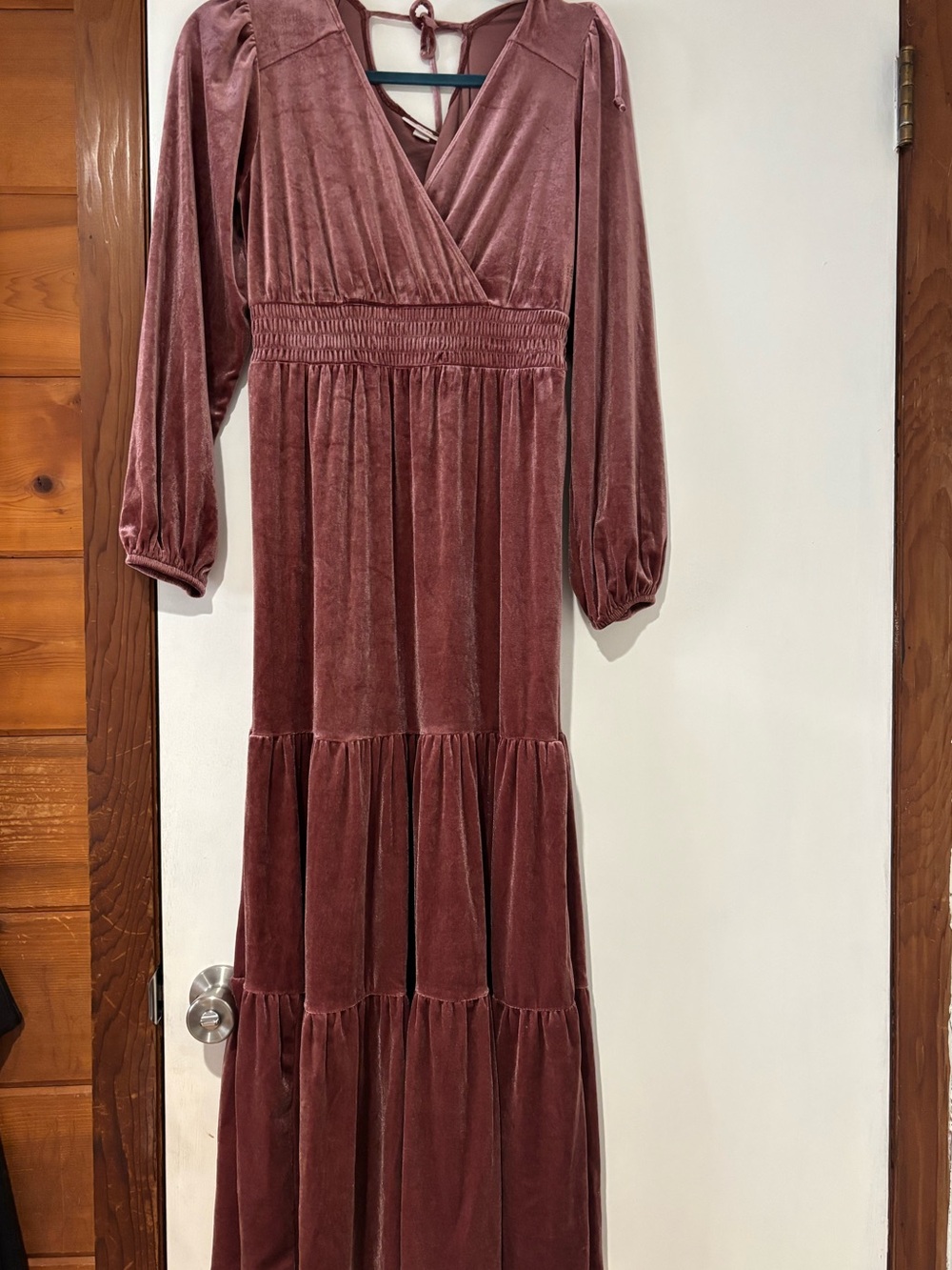 Velvet Long Sleeve Maxi Dress